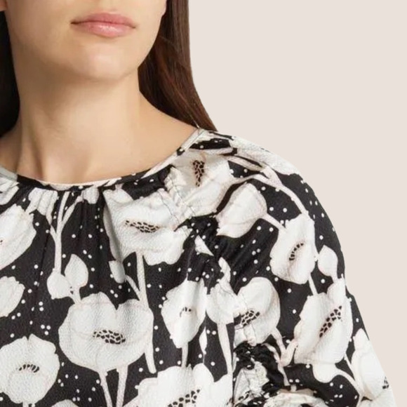 Ted Baker Black Abriee Puff Sleeve Midi Dress - Picture 4 of 16